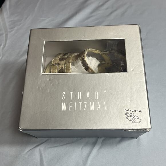 MY FIRST WEITZMANS STUART WEITZMAN Caesar Gold Baby Camo Sandals 4 (9-12M) W/Box - Picture 16 of 16